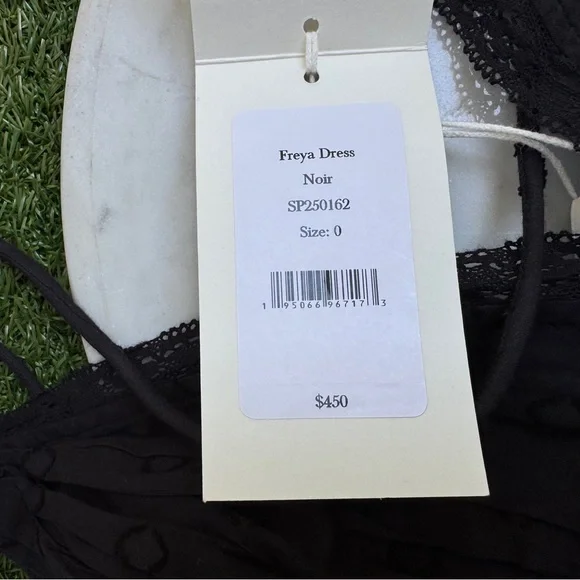 ULLA JOHNSONNew York Freya Black Midi Dress in black eyelet with lace size 0